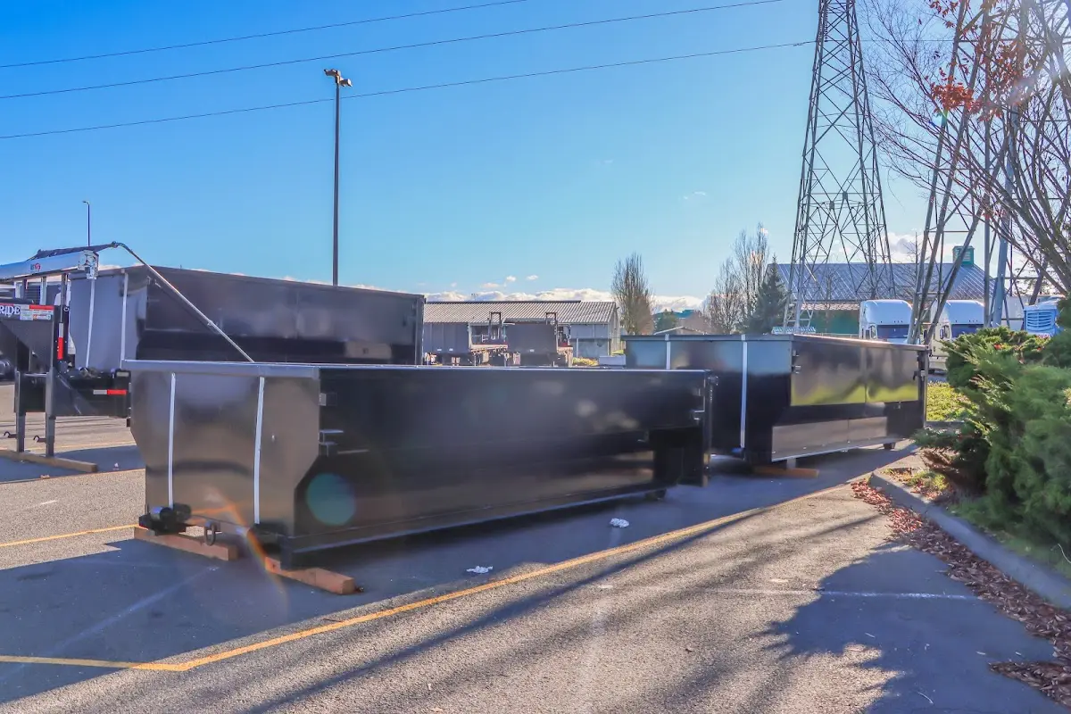 Roll-off dumpster ready for waste disposal at job site for Estate Cleanout Dumpster Rental in Weldon Spring